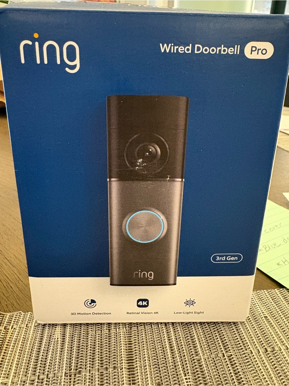 Ring Wired Doorbell Pro – Black with Blue Accent
